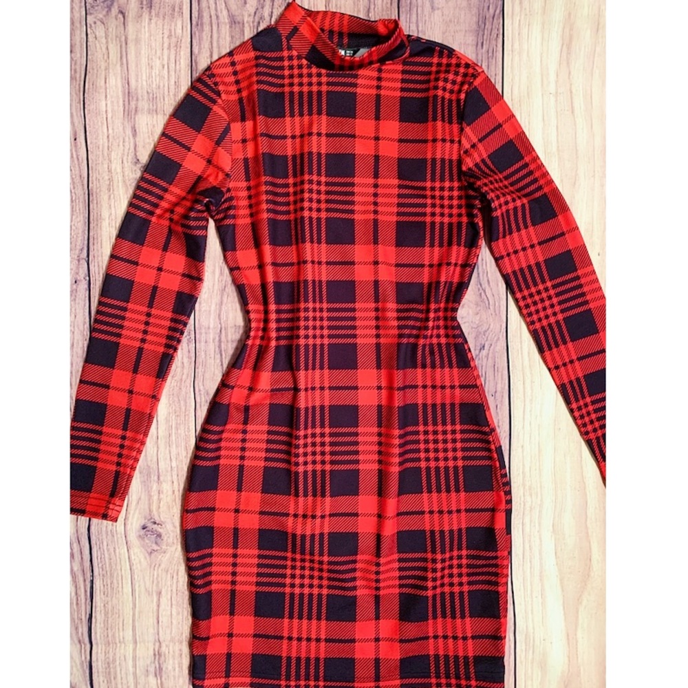 Plaid bodycon dress